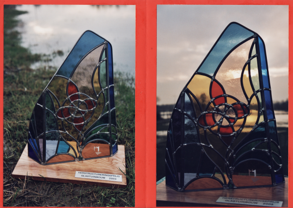 Stained glass plaque